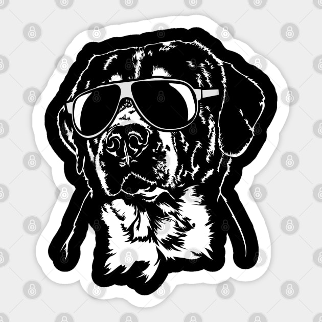 Proud Greater Swiss Mountain Dog sunglasses cool dog Sticker by wilsigns